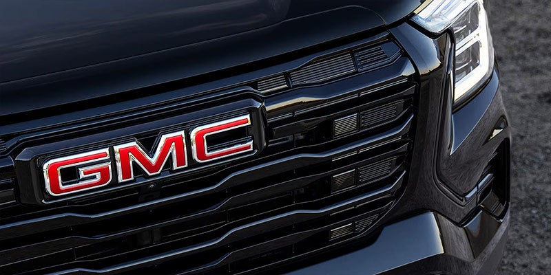 2026 GMC Terrain signature GMC grille showcasing bold front-end styling and premium exterior design