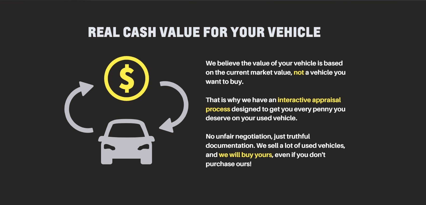 Real Cash value for your vehicle Sheboygan GMC in Sheboygan WI